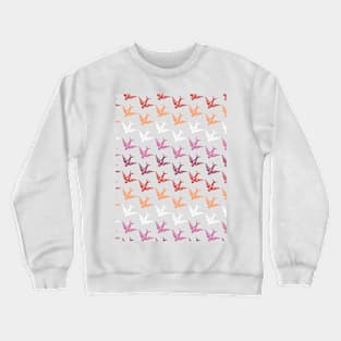 Lesbian Flag Bird Design Crewneck Sweatshirt